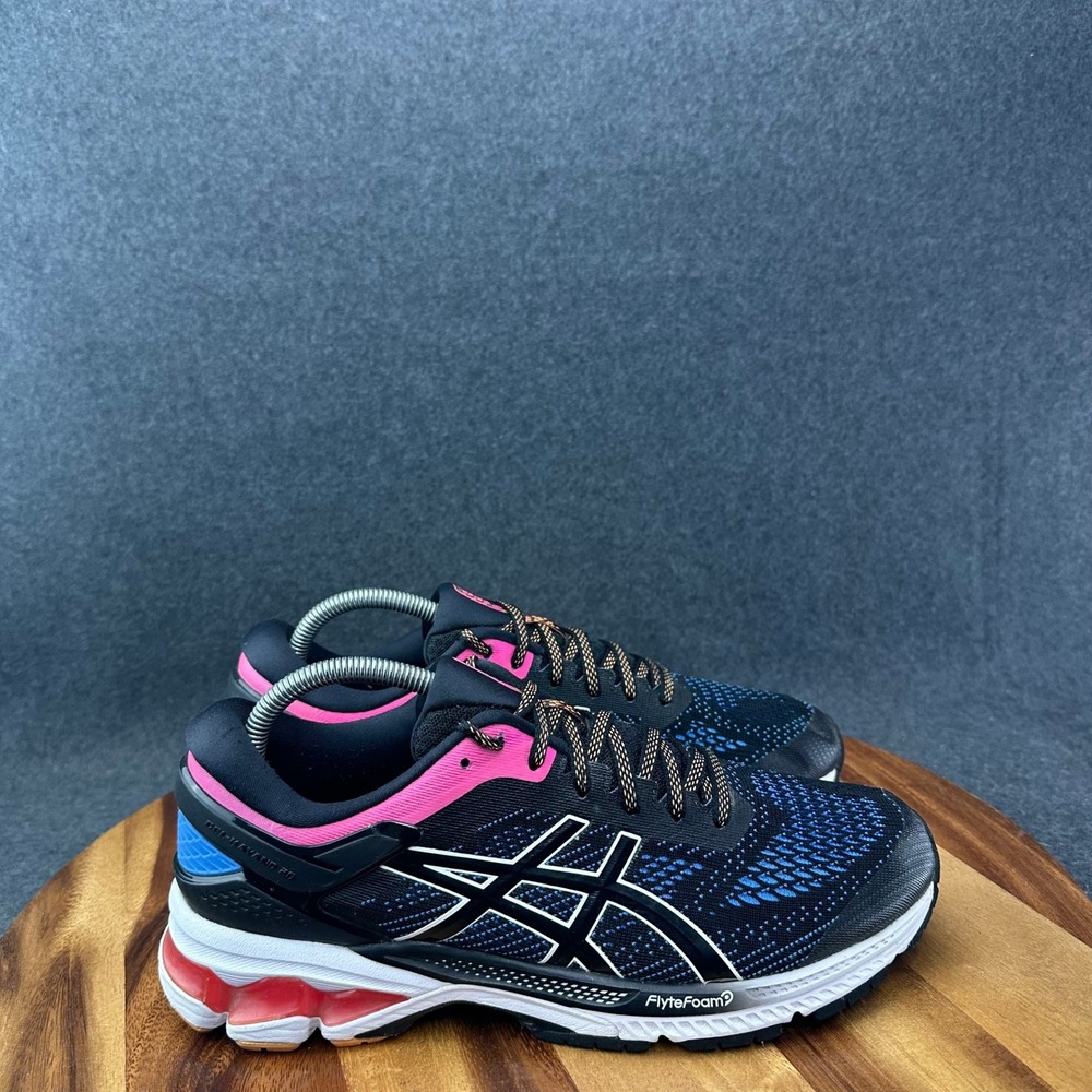 Asics Gel Kayano Womens 26 Navy Blue Pink Running Shoes 1012A457 Sz 10.5